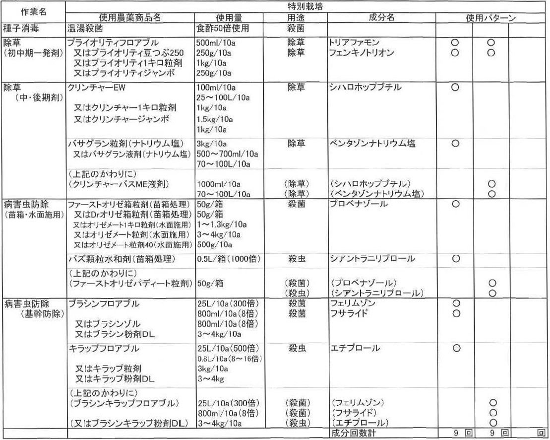 特別栽培米10